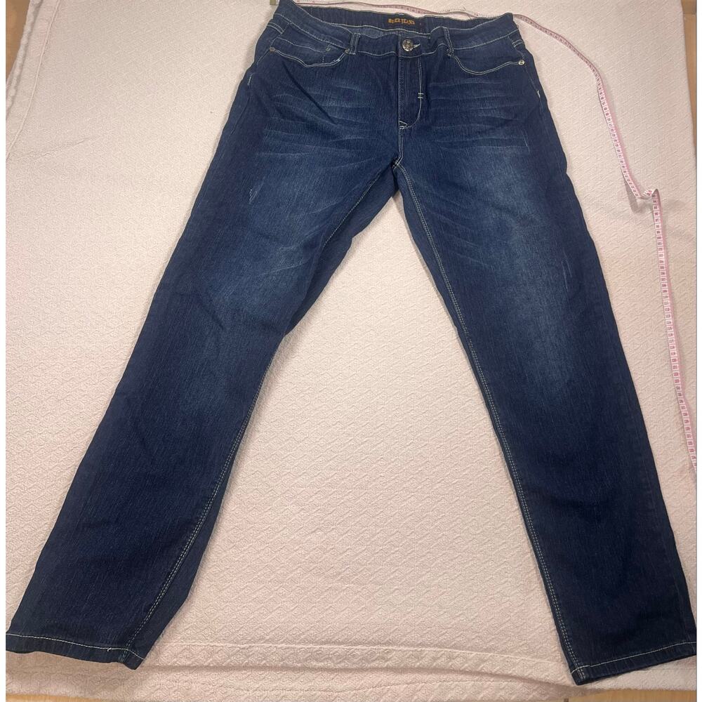 Womens Dark Blue Buzz Jeans Skinny size 18 super stretchy